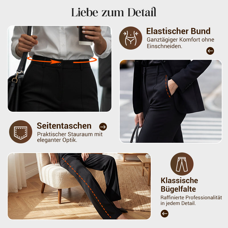 Pantalones de traje con cintura alta