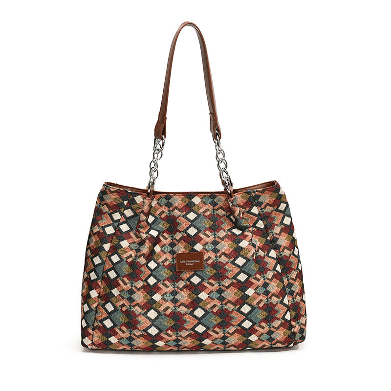 Bolso tote con estampado de leopardo