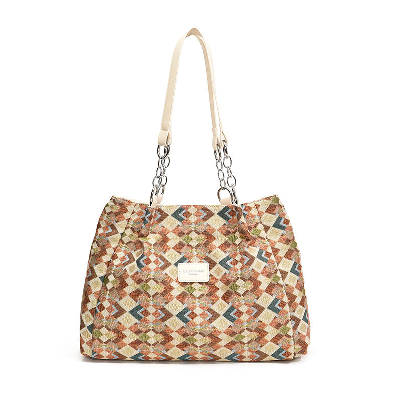 Bolso tote con estampado de leopardo