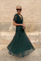 Helena - Elegante vestido largo de fiesta con escote en V