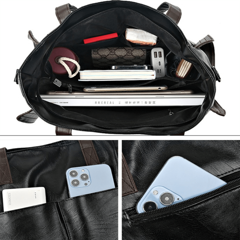 Bolso de cuero flexible impermeable