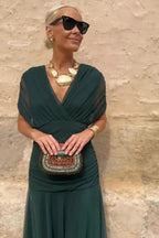 Helena - Elegante vestido largo de fiesta con escote en V