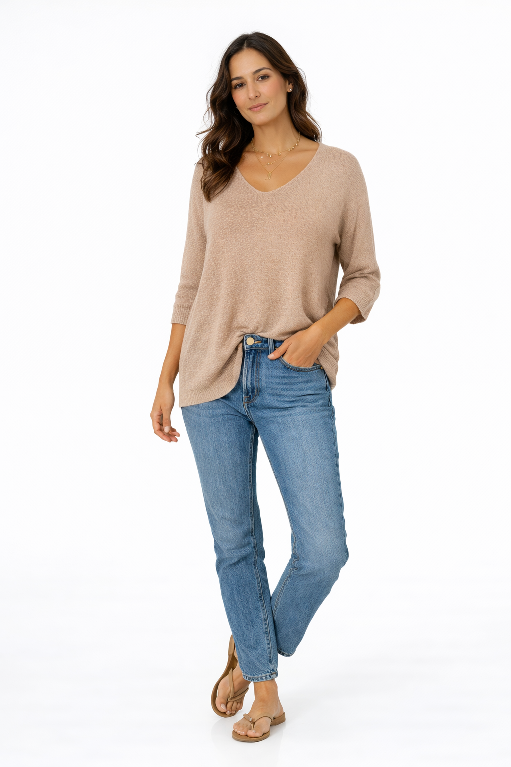 Jimena-Top clásico con escote en V