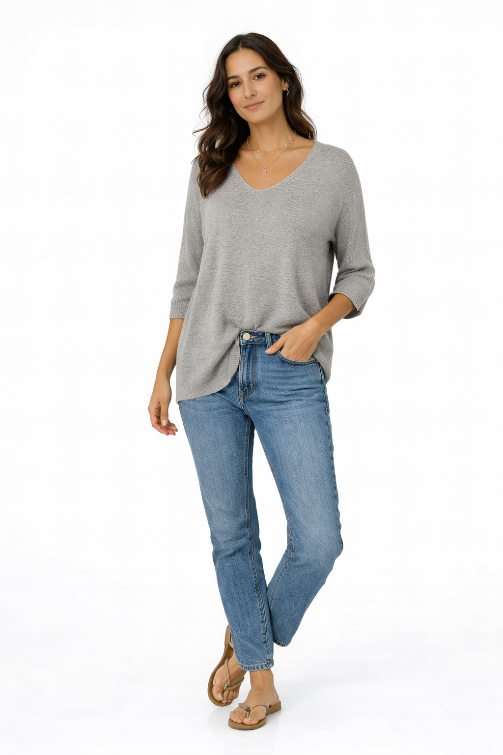 Jimena-Top clásico con escote en V