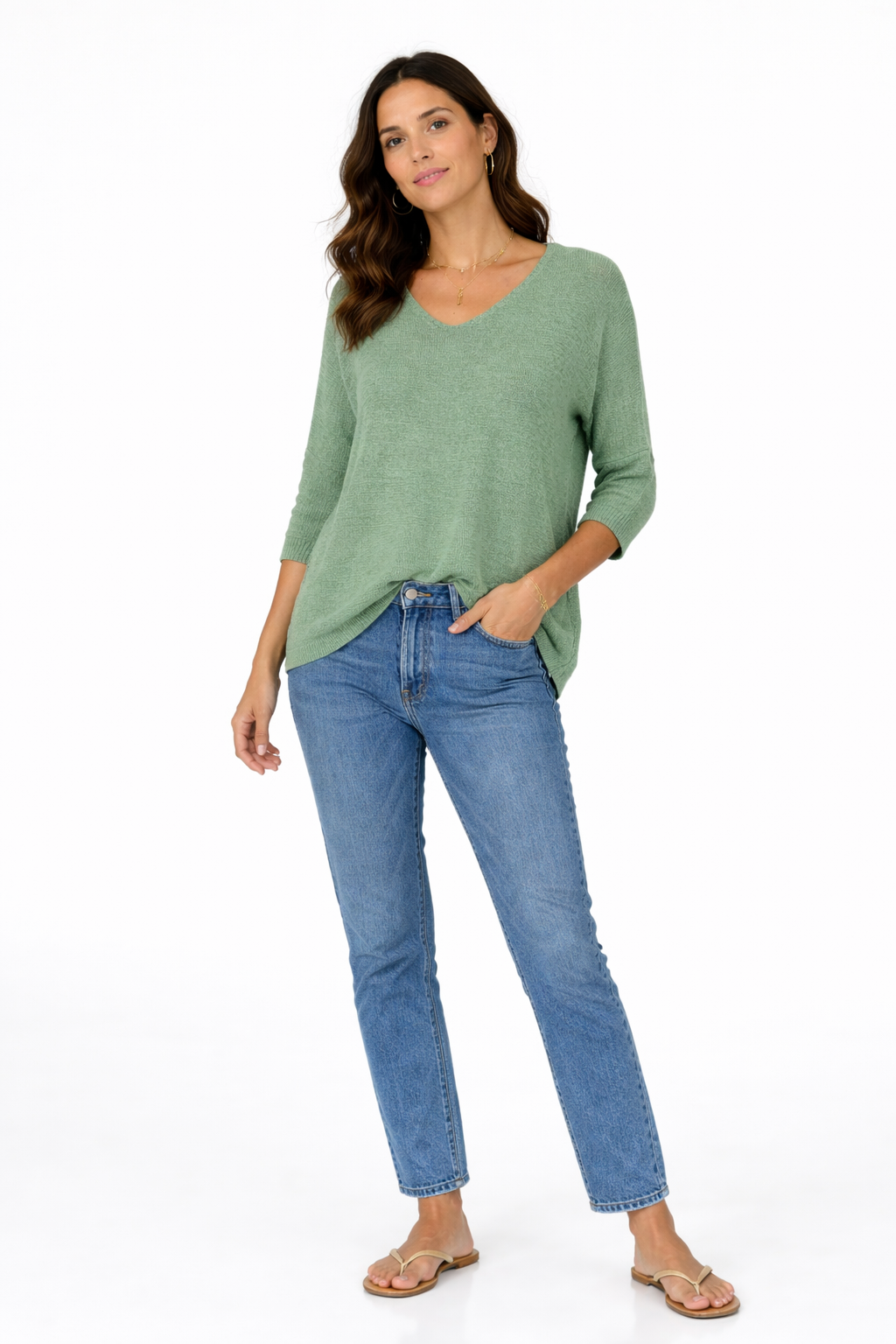 Jimena-Top clásico con escote en V