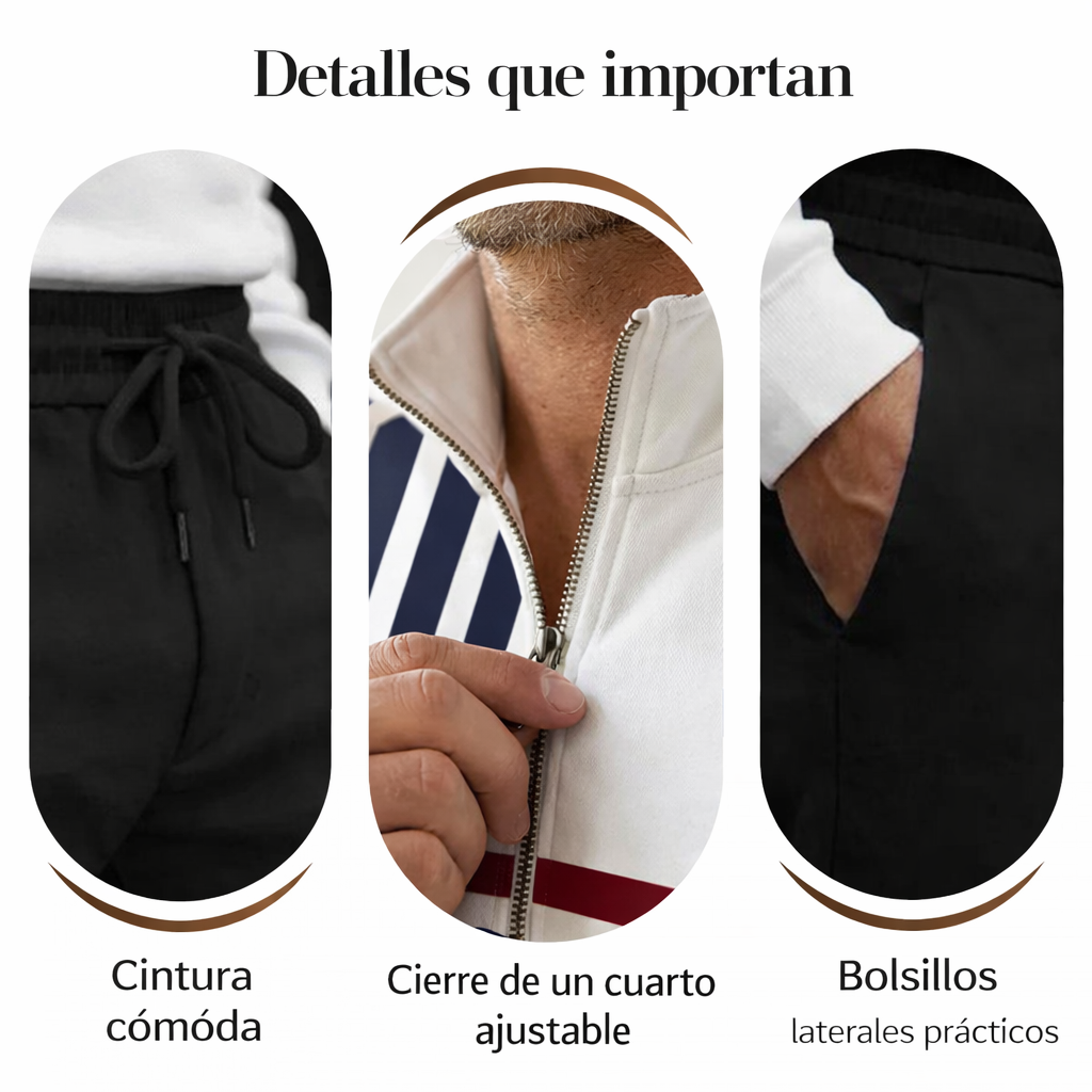 Juan - Conjunto para hombre: jersey y pantalón con estampado