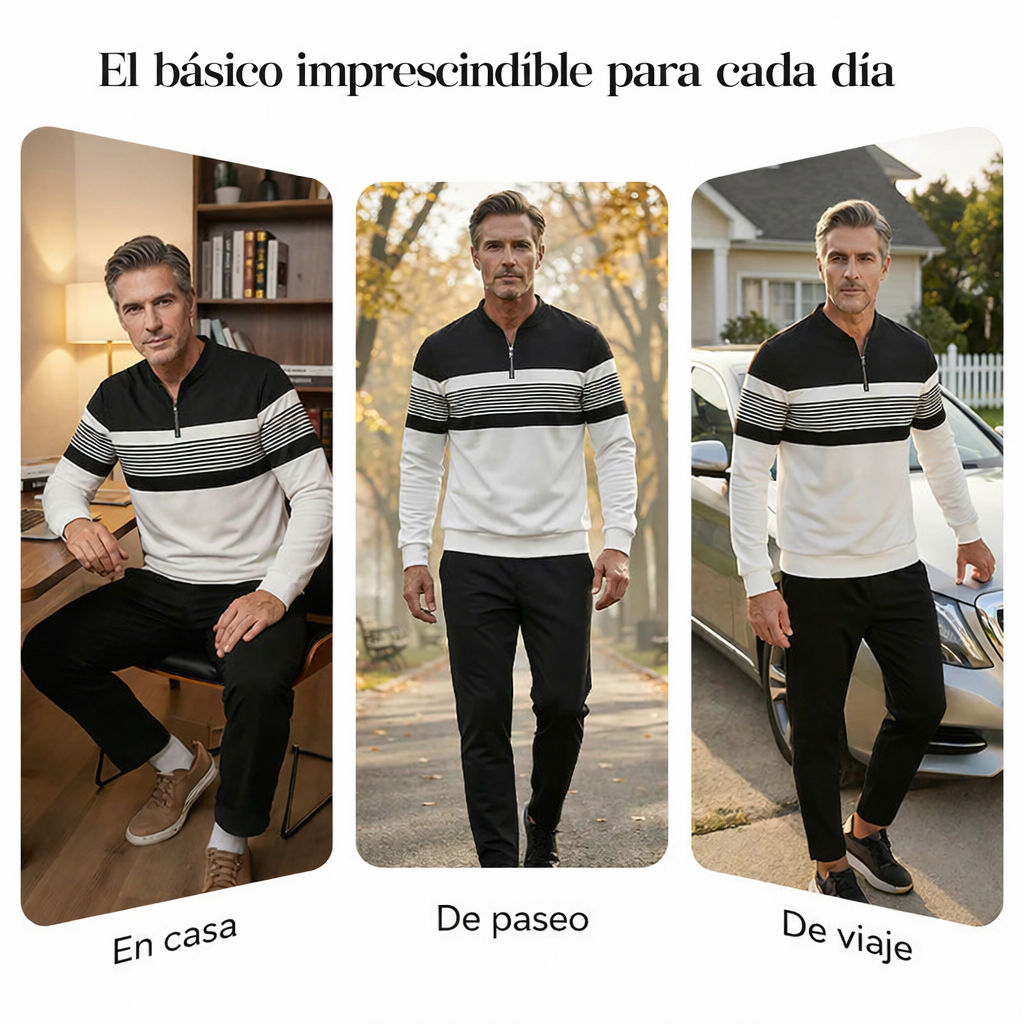 Juan - Conjunto para hombre: jersey y pantalón con estampado