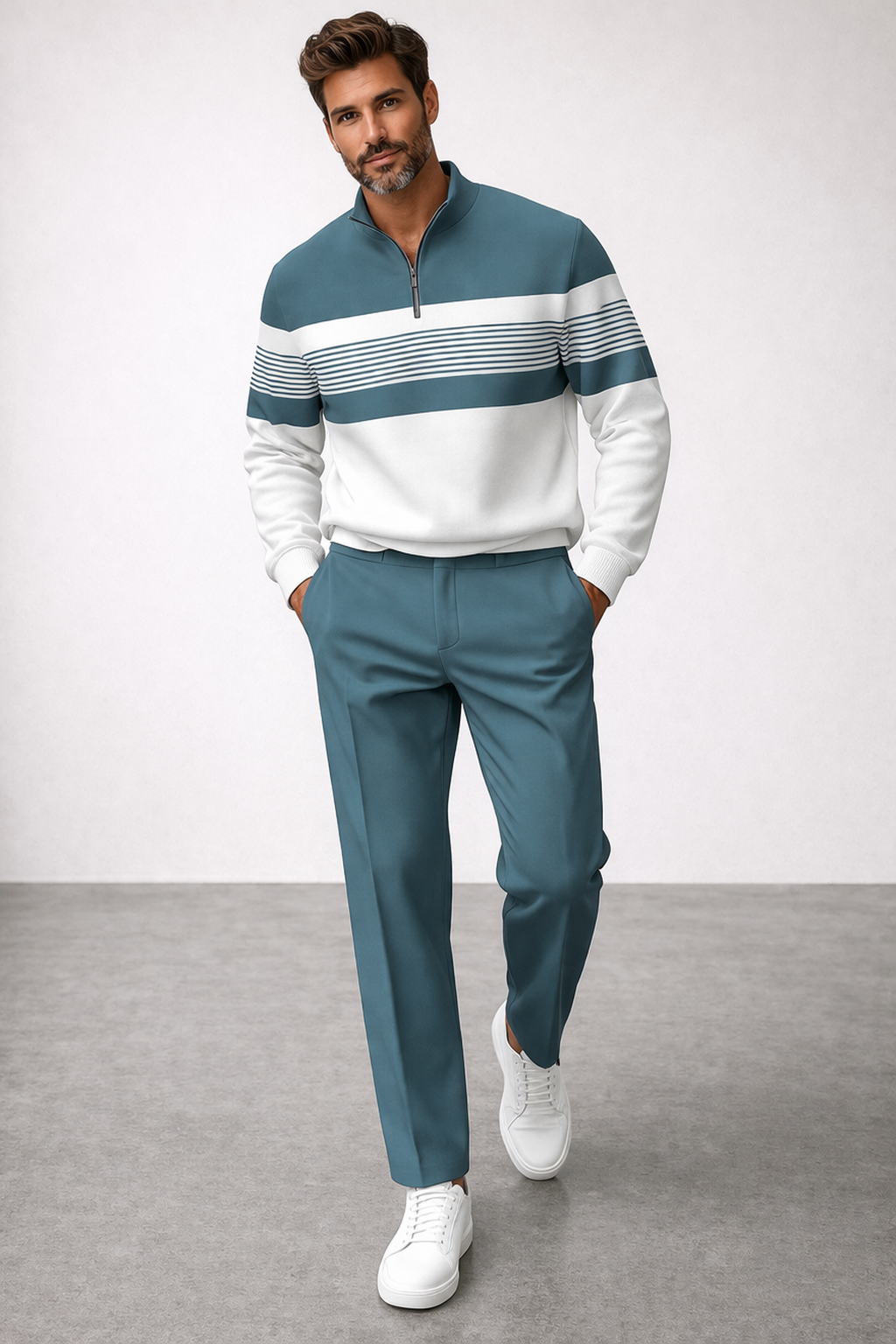 Juan - Conjunto para hombre: jersey y pantalón con estampado