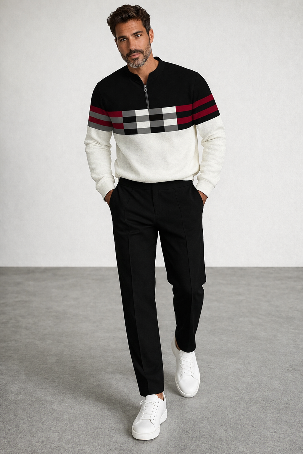 Juan - Conjunto para hombre: jersey y pantalón con estampado