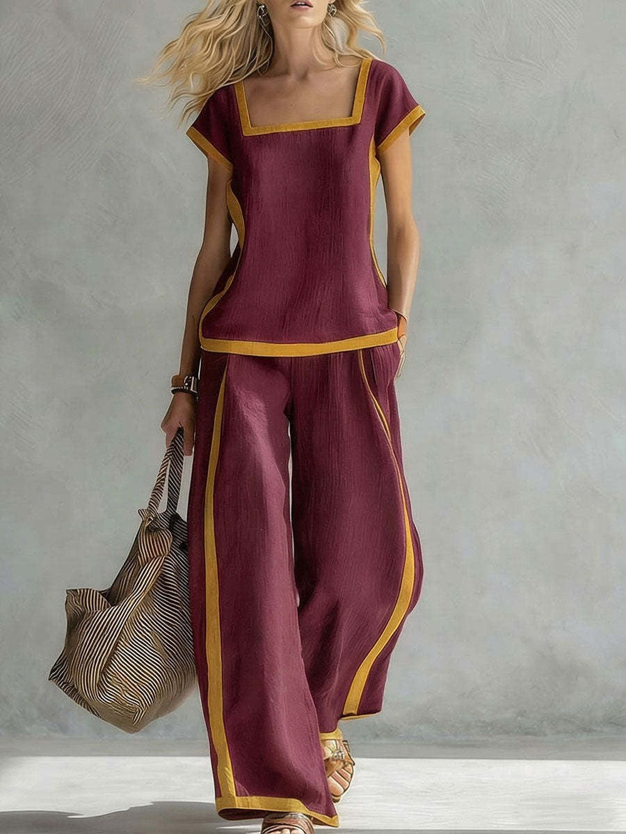 SONIA | CONJUNTO DE LINO ELEGANTE DE DOS PIEZAS