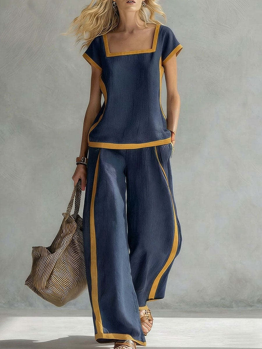 SONIA | CONJUNTO DE LINO ELEGANTE DE DOS PIEZAS