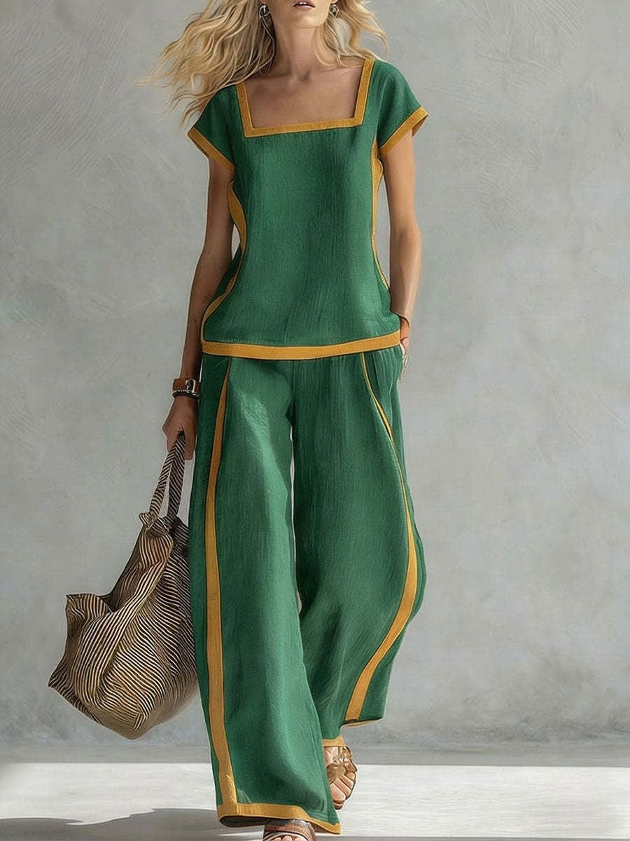 SONIA | CONJUNTO DE LINO ELEGANTE DE DOS PIEZAS