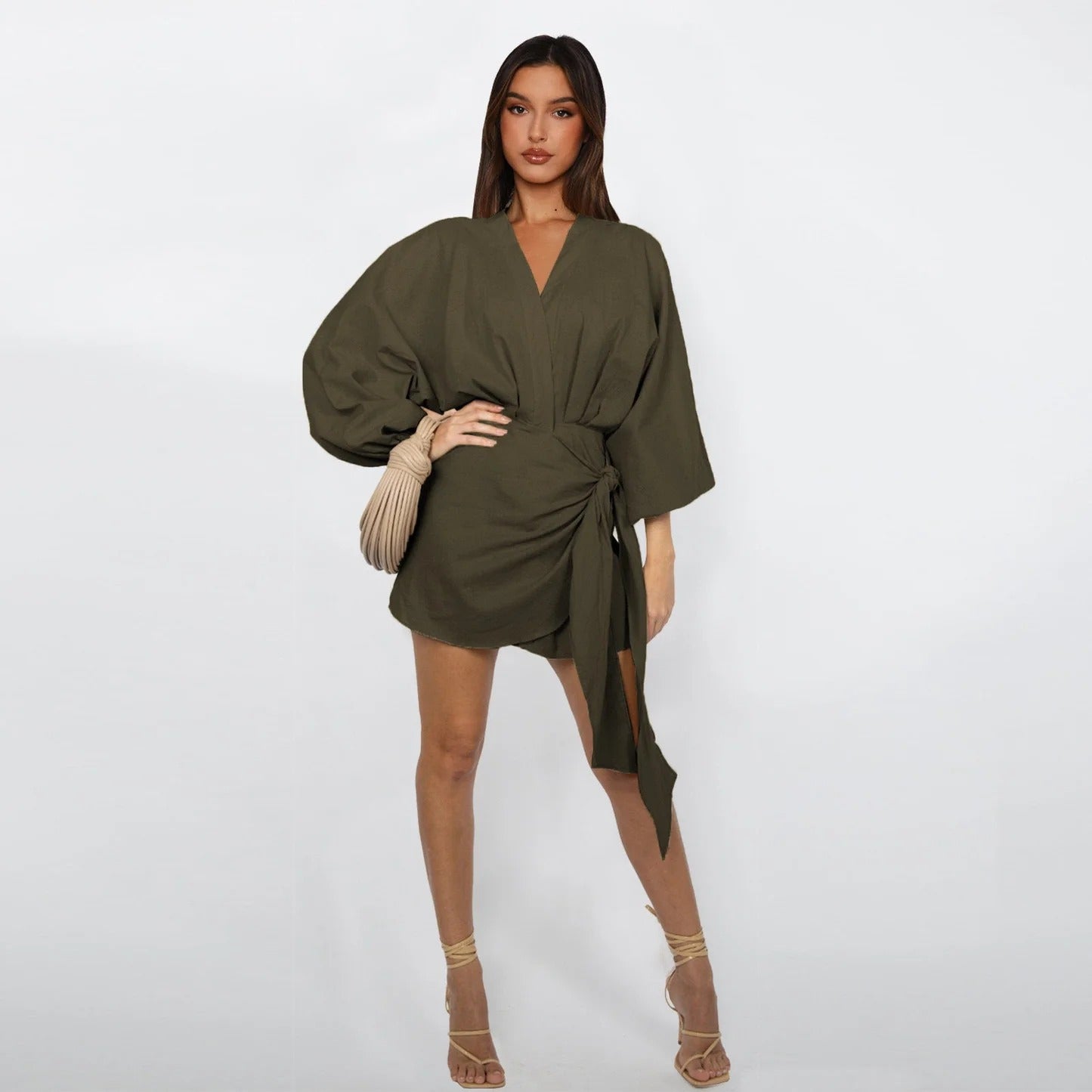 Carla - Vestido cruzado con escote en V