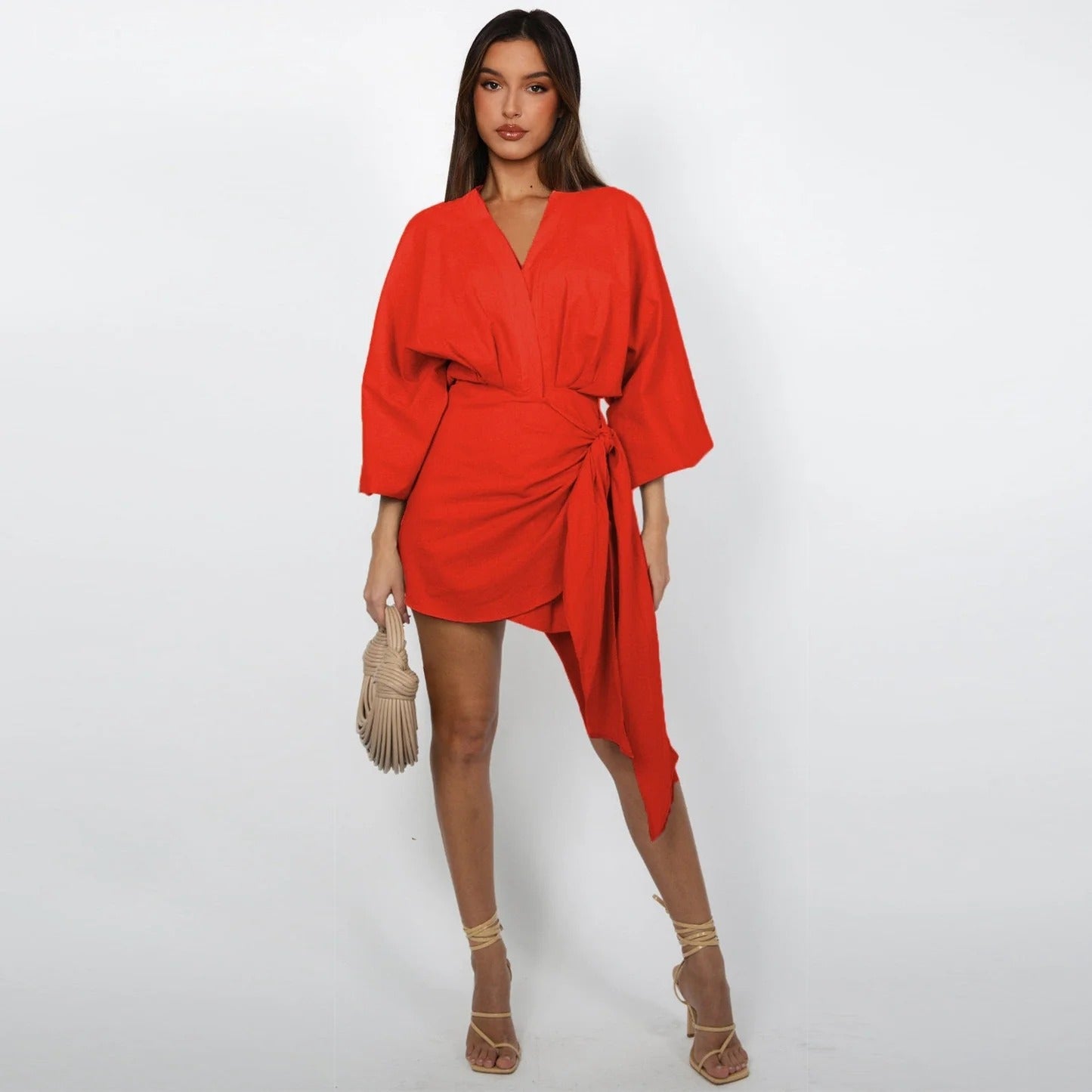 Carla - Vestido cruzado con escote en V