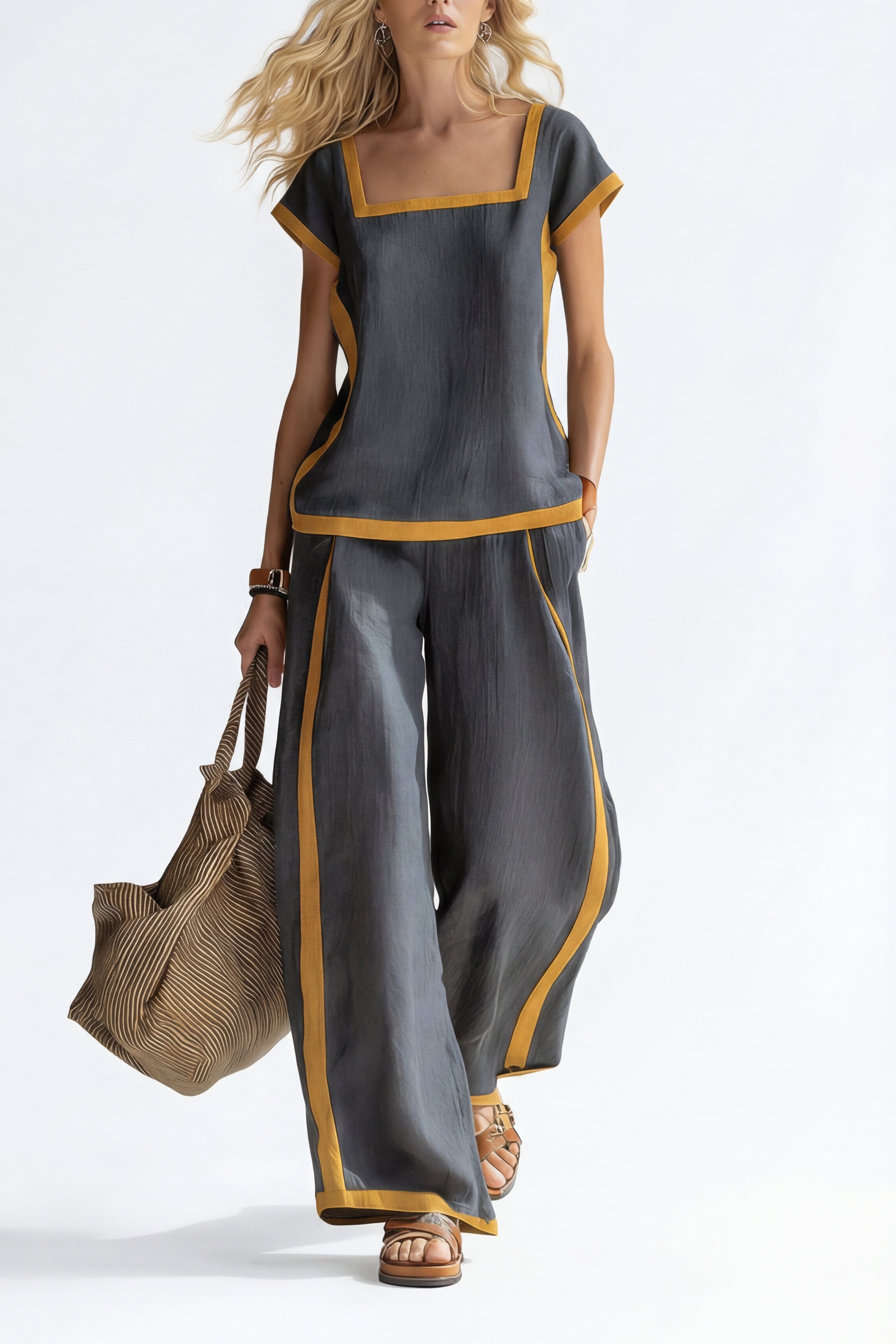 SERENA™ | CONJUNTO DE LINO ELEGANTE DE DOS PIEZAS