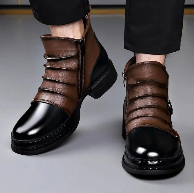 Botines de cuero auténtico