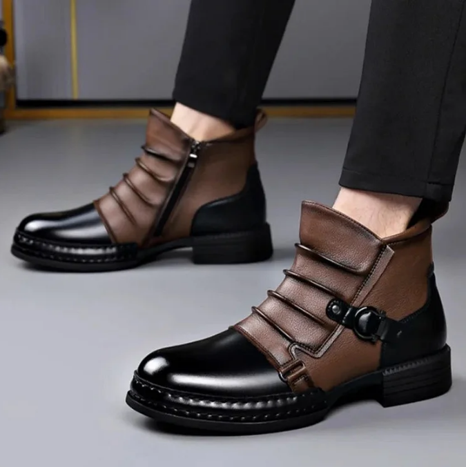 Botines de cuero auténtico