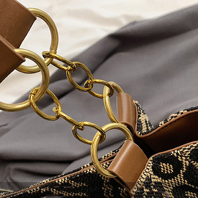 Bolso tote con estampado de leopardo