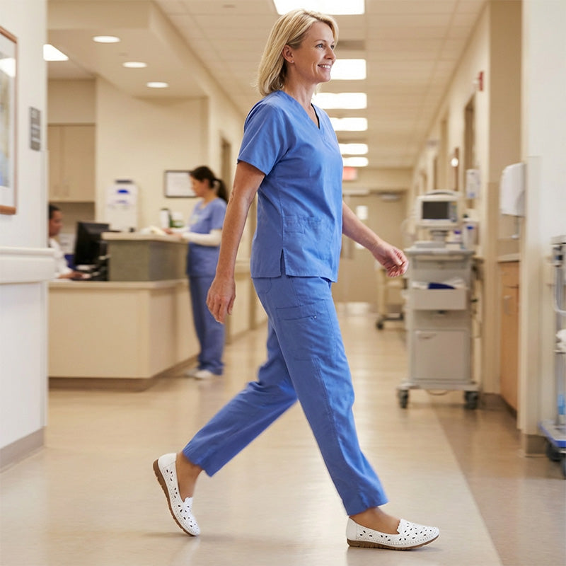 Zapatos ortopédicos cómodos, ligeros y elegantes, con diseño abierto.