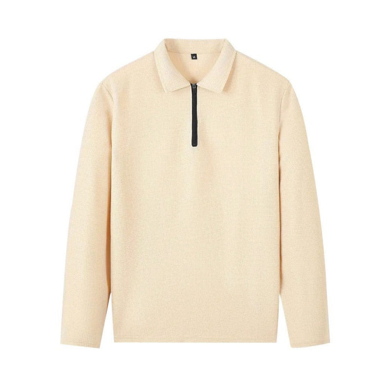 Conjunto compuesto por sudadera con tejido de punto gofrado y pantalones de pierna recta.